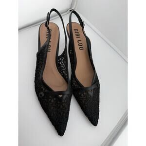 NWOB $300 Bibi Lou Women Briar Slingback Pump Nero Size 40